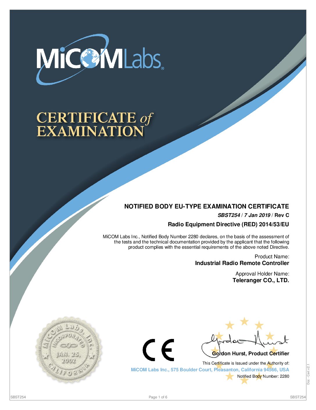 Forside: TR2 Certificate